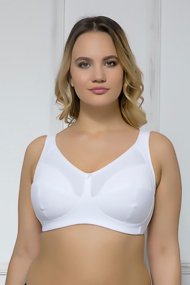2159 Balensiz Cotton Minimizer Toparlayıcı Sütyen Beyaz - 95C